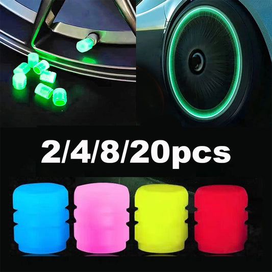 Universal Luminous Tire Valve Cap Car Wheel Hub Glowing Dust-proof Decorative Tire Rim Stem Covers